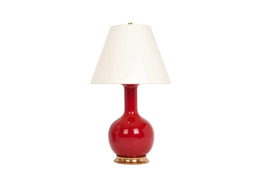 Single Gourd Medium Lamp in Red