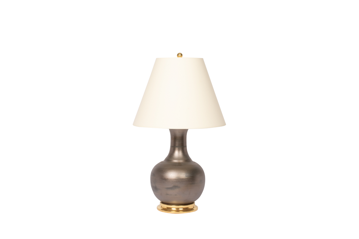 Ridged Single Gourd Lamp in Matte Bronze – Christopher Spitzmiller