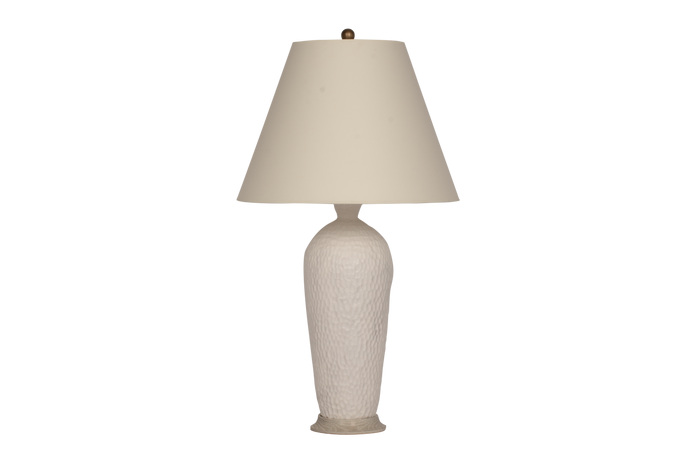 Seth Lamp in Matte White with Chattering