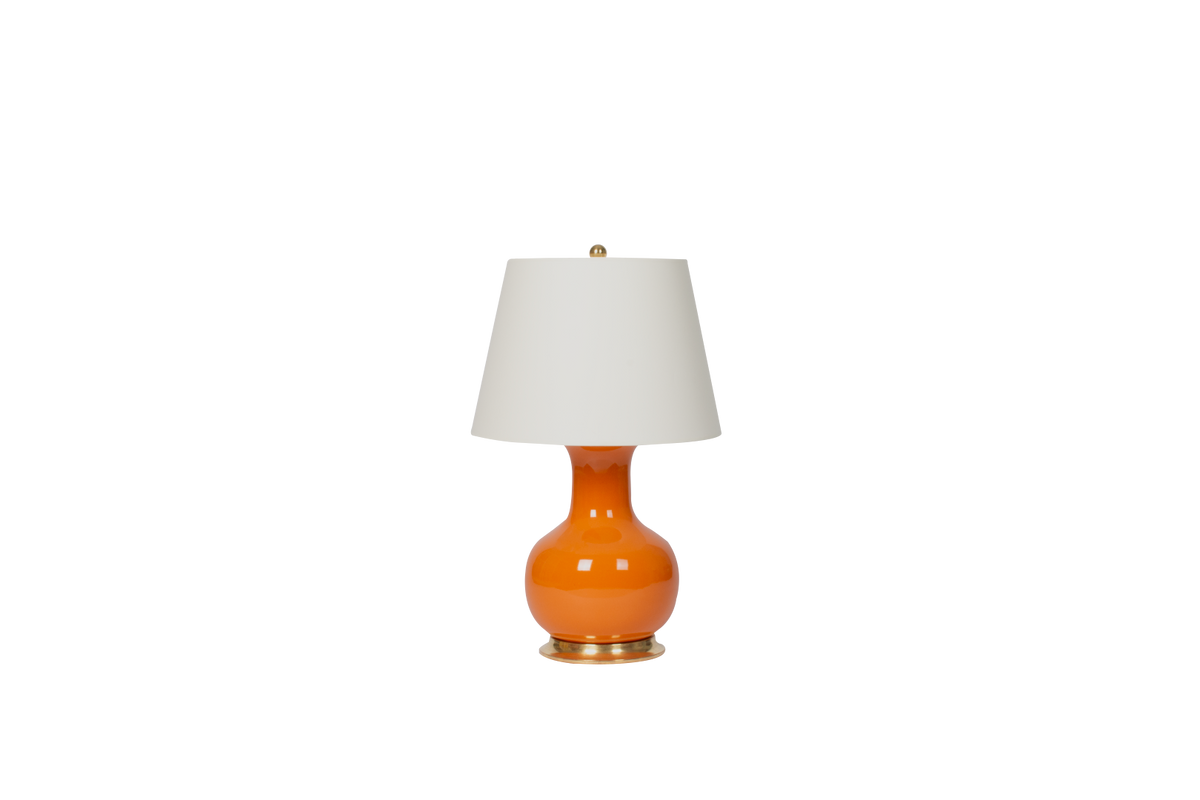 William Medium Lamp in Burnt Orange – Christopher Spitzmiller, Inc.