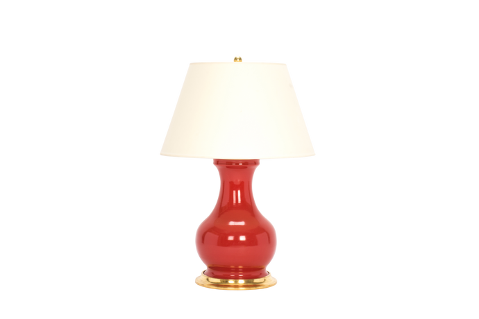 Hann Medium Lamp in Raspberry