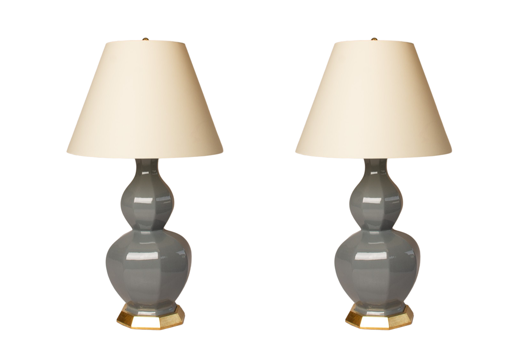 Alexander Large Lamp Pair, Blue Grey