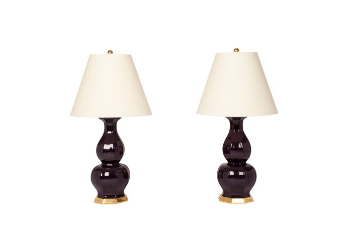 Alexander Small Lamp Pair in Purple