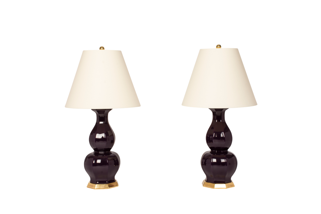 Alexander Small Lamp Pair in Purple