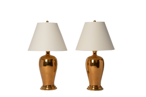 Amy Lamp Pair in Gold Luster