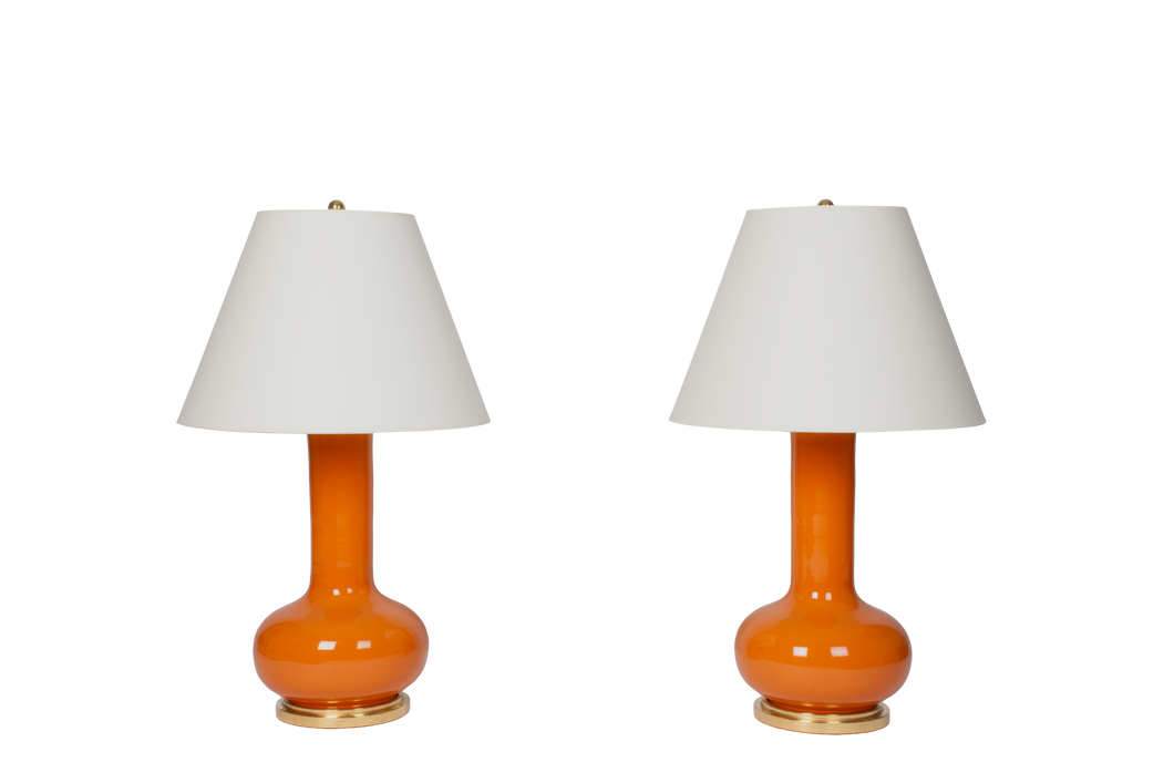 Pair of Orange Table Lamps