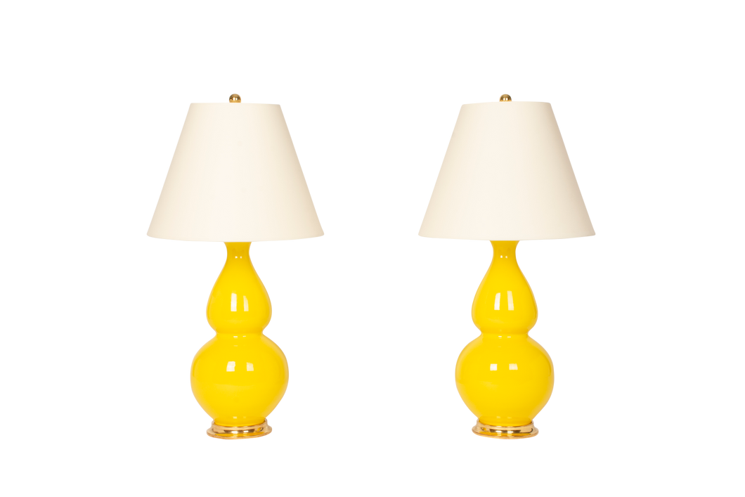 Aurora Medium Lamp Pair in Canary