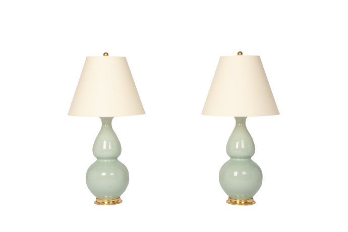 Aurora medium lamp pair, duck egg