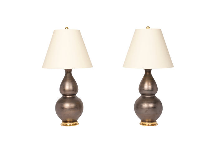 Aurora Medium Lamp Pair in Matte Bronze