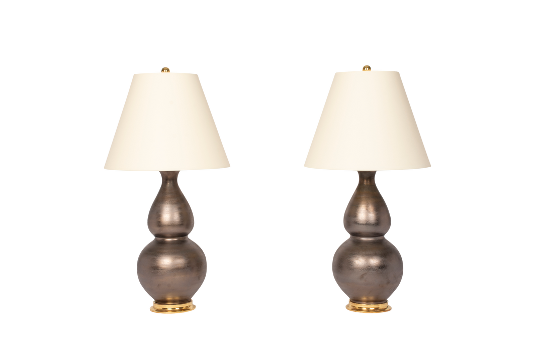 Aurora Medium Lamp Pair in Matte Bronze