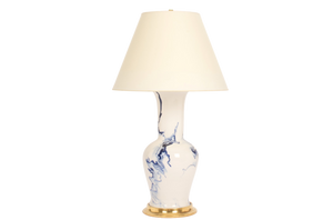 Garniture Lamp in Delft Blue Marble