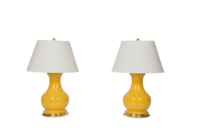 Pair of Yellow Table Lamps