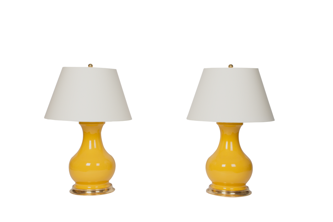Pair of Yellow Table Lamps