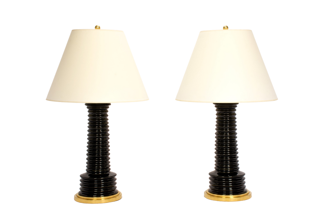 Harry Lamp Pair in Jet Black