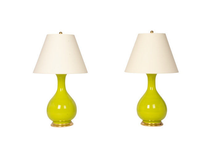 Katie Medium Lamp Pair, Chartreuse