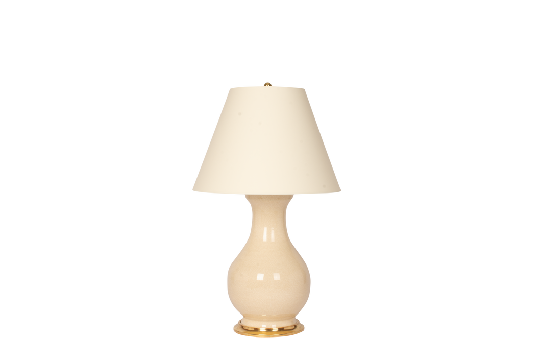 Hann large lamp, tea stain crackle