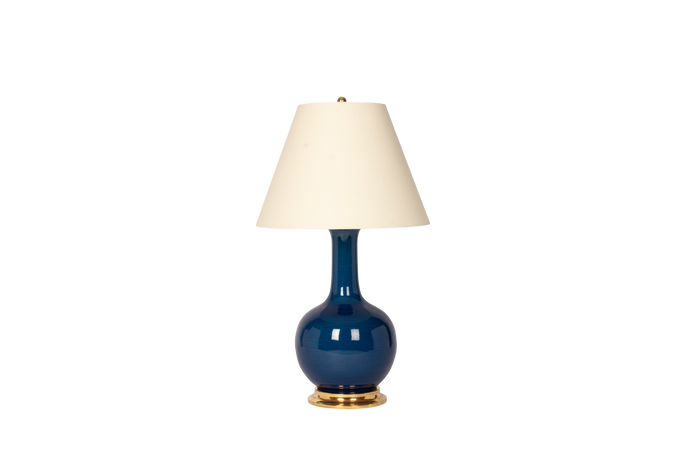 Single Gourd Large Lamp in Prussian Blue