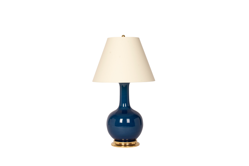 Single Gourd Large Lamp in Prussian Blue