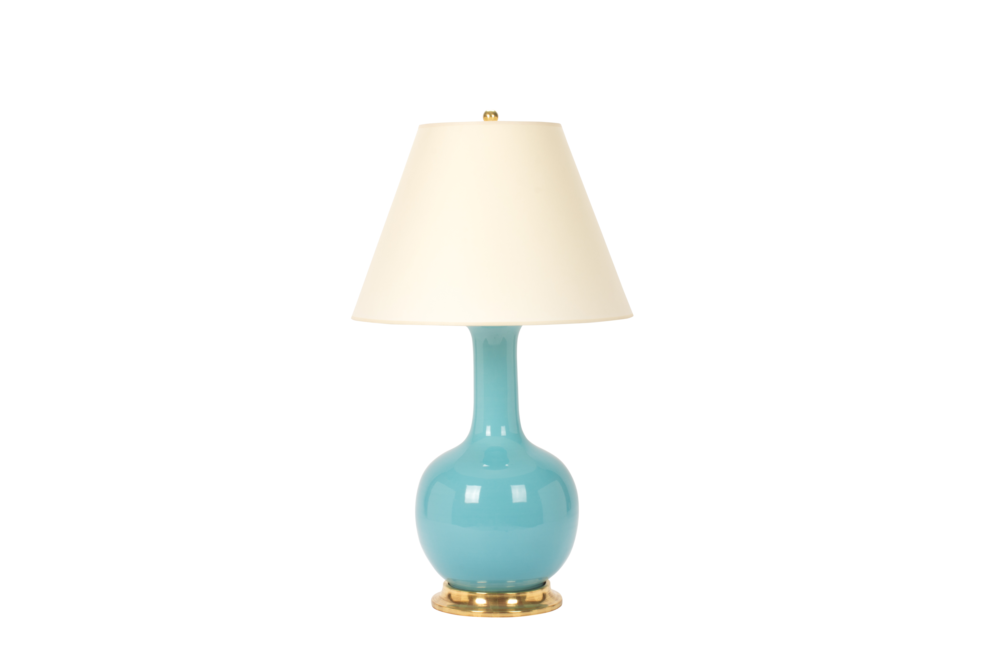 Single Gourd Large Lamp in Robin's Egg – Christopher Spitzmiller, Inc.