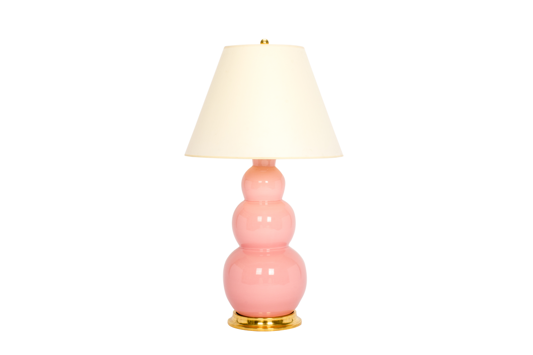 Three Ball Large Lamp in Shell Pink