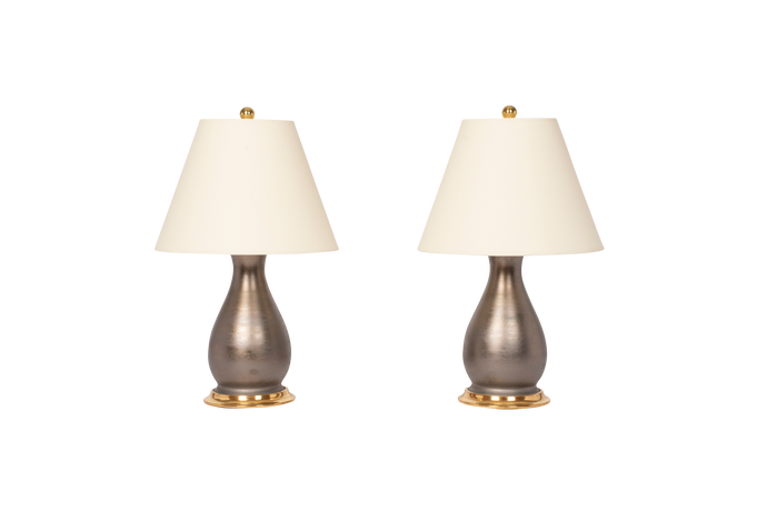 Louisa Small Lamp Pair in Matte Bronze