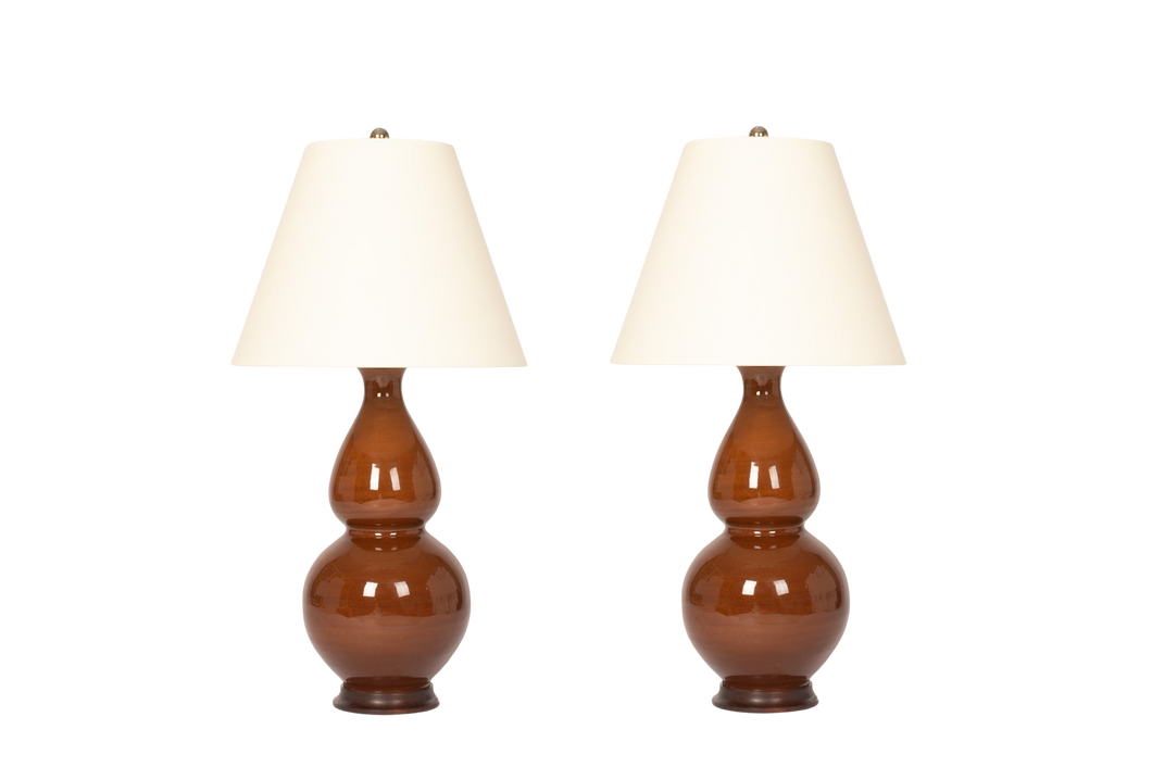 Aurora Medium Lamp Pair in Espresso