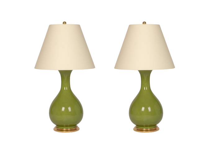 Katie Medium Lamp Pair in Avocado