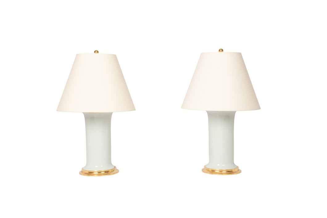 Patricia Medium Lamp Pair in Light Hydrangea