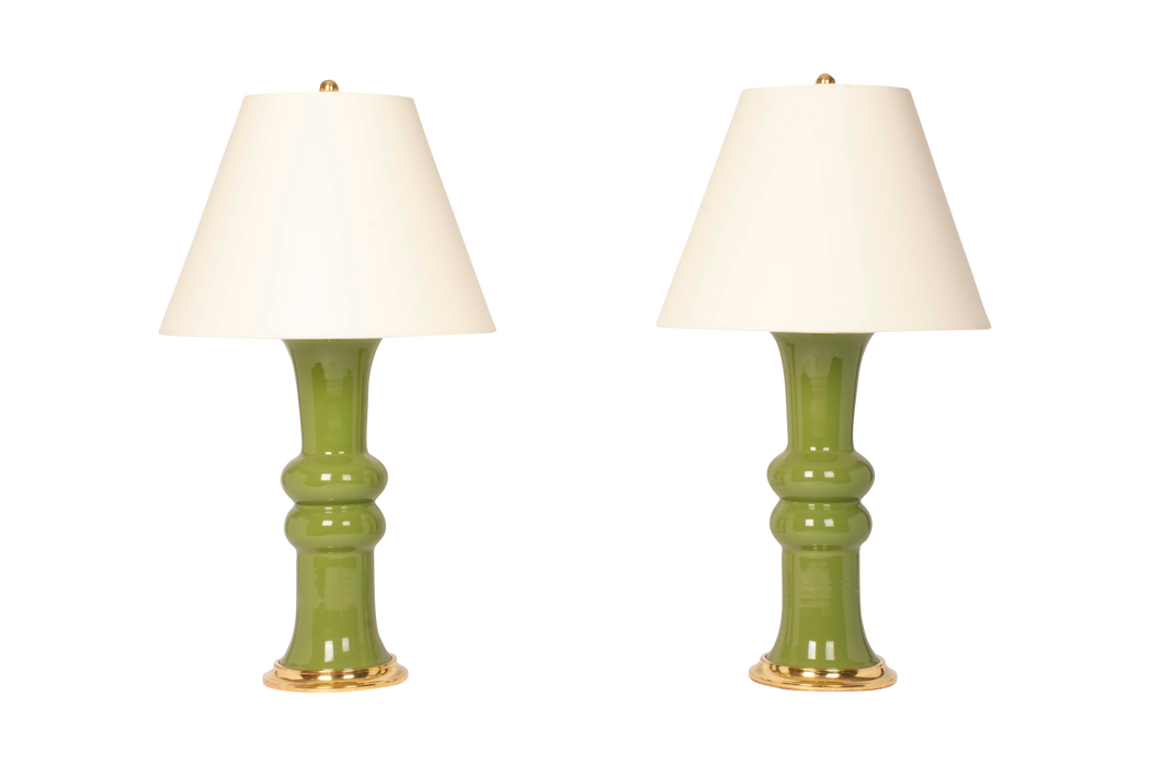 Sophie Medium Lamp Pair in Avocado