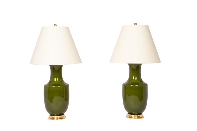 Ming Lamp Pair in Spruce