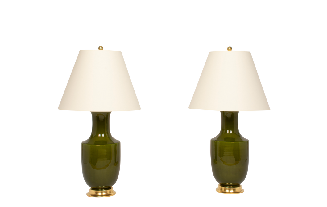 Ming lamp pair, spruce