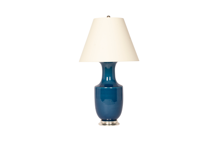 Ming Lamp in Prussian Blue