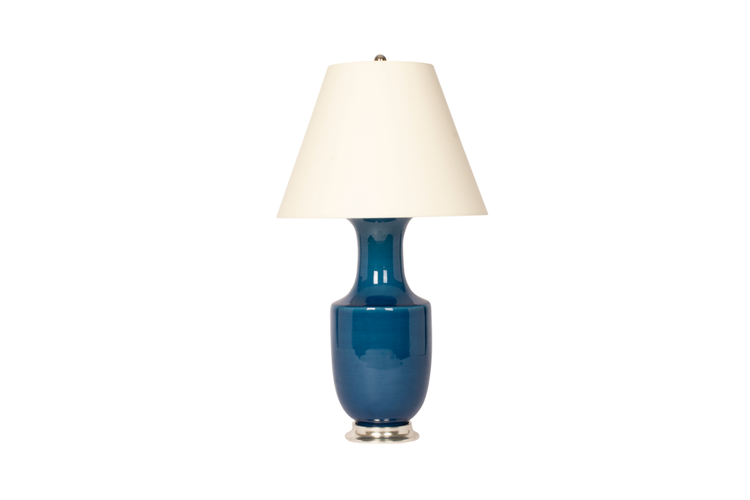 Ming Lamp in Prussian Blue