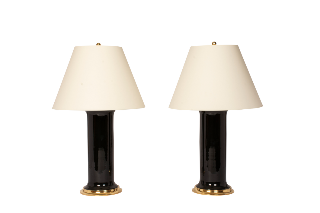 Patricia Large Lamp Pair in Jet Black