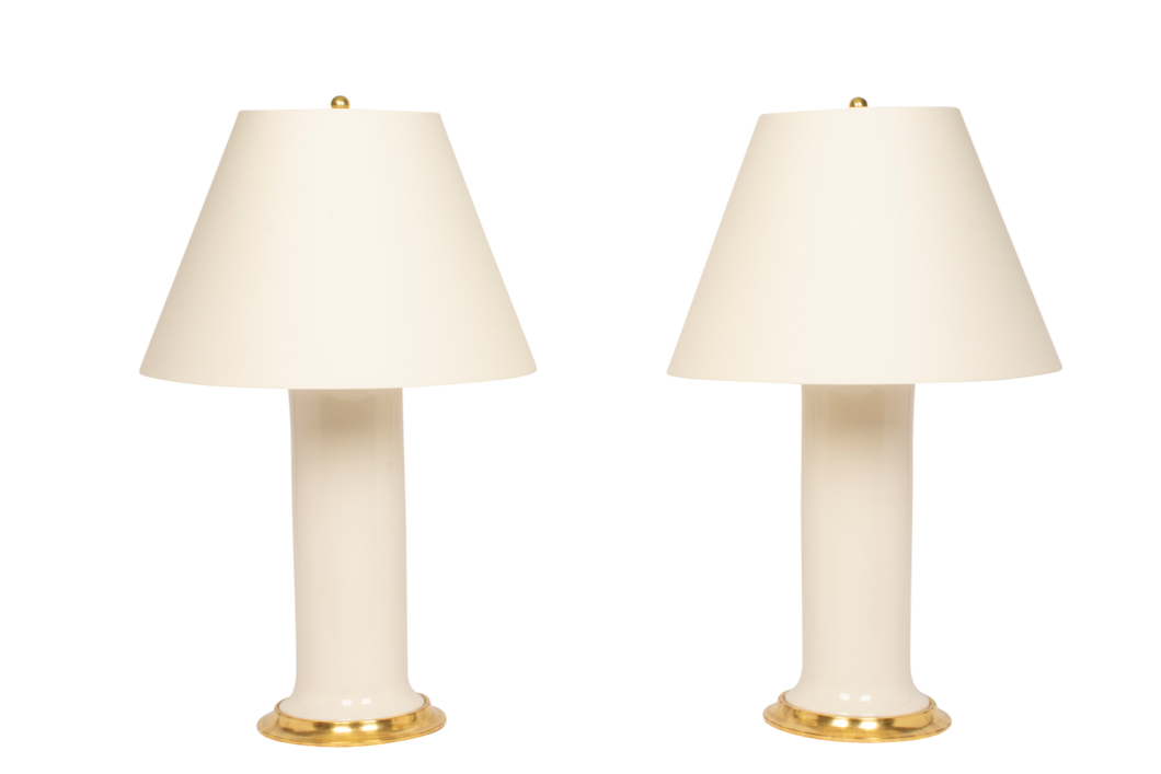 Patricia Large Lamp Pair in Blanc de Chine