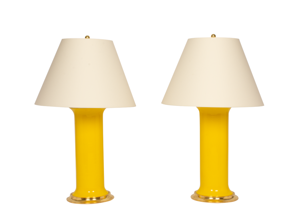 Patricia Large Lamp Pair in Canary