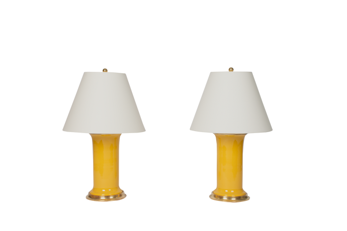 Pair of Yellow Table Lamps