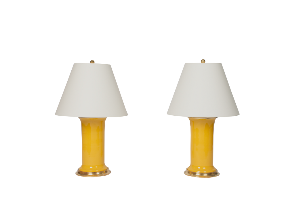 Pair of Yellow Table Lamps