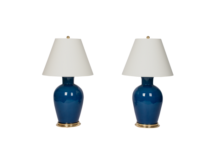 Pair of Blue Table Lamps