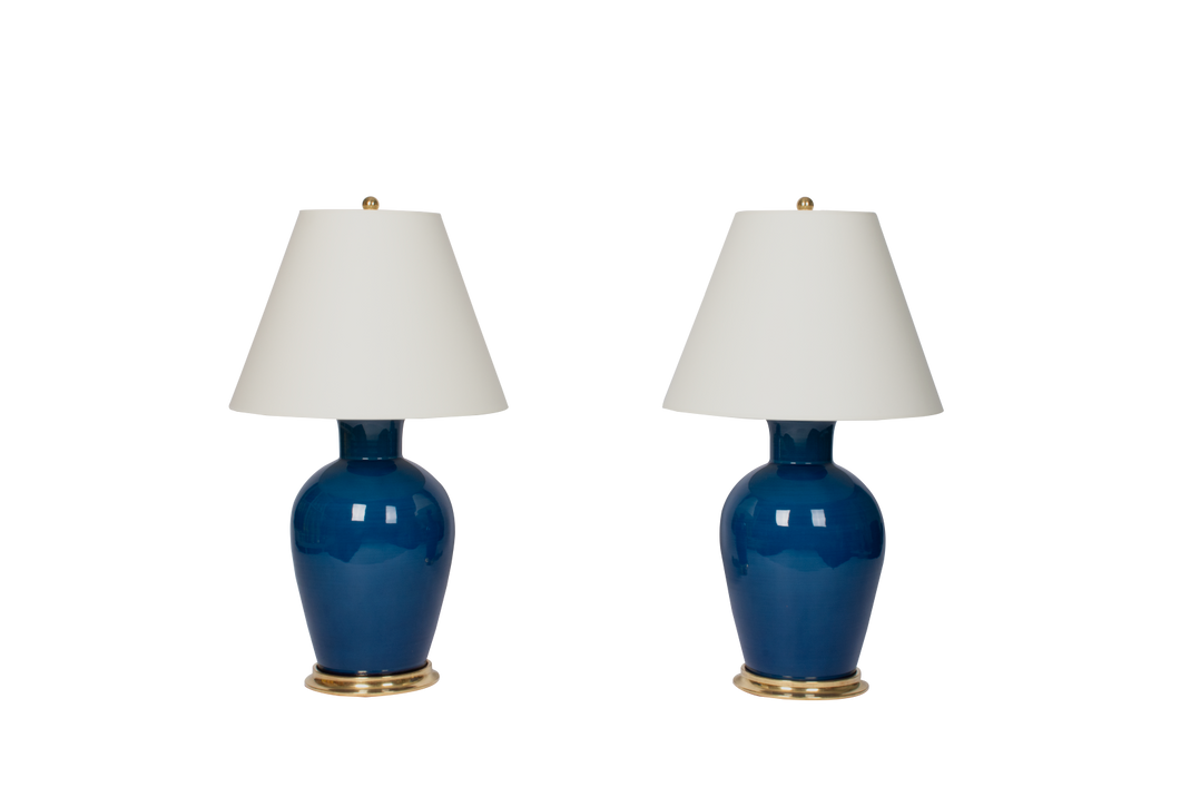 Pair of Blue Table Lamps