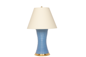 Ribbed Hourglass Lamp in Cornflower