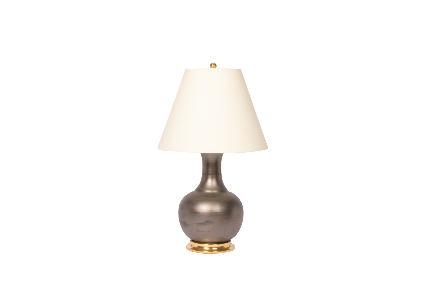 Ridged Single Gourd Lamp in Matte Bronze – Christopher Spitzmiller