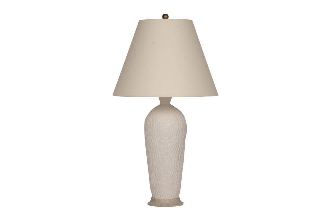 Seth Lamp in Matte White with Chattering