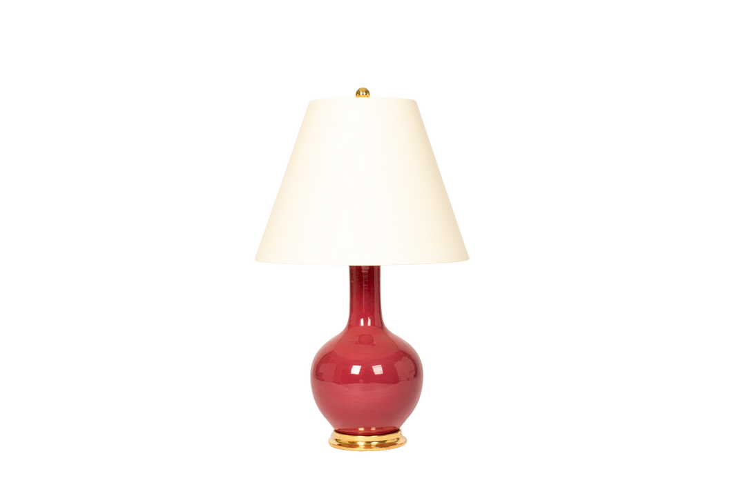 Single Gourd Small Lamp in Raspberry