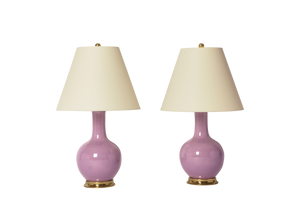 Single Gourd Small Lamp Pair in Thistle