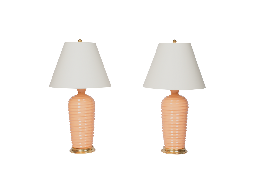 Pair of Orange Table Lamps