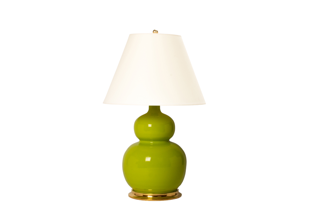 Stout Double Gourd Lamp in Apple Green