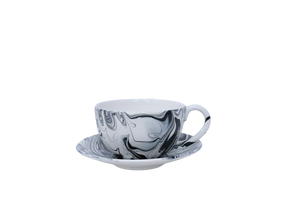 Marble Tea Cup with Saucer