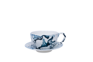 Marble Tea Cup with Saucer