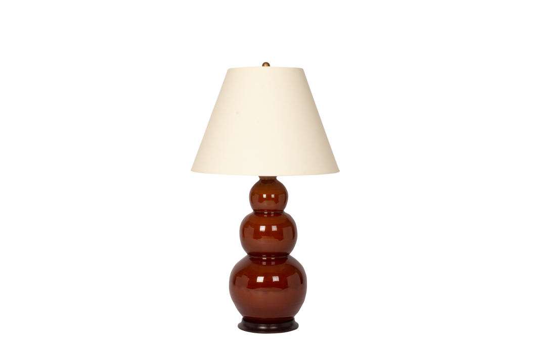 Three Ball Large Lamp, Amber